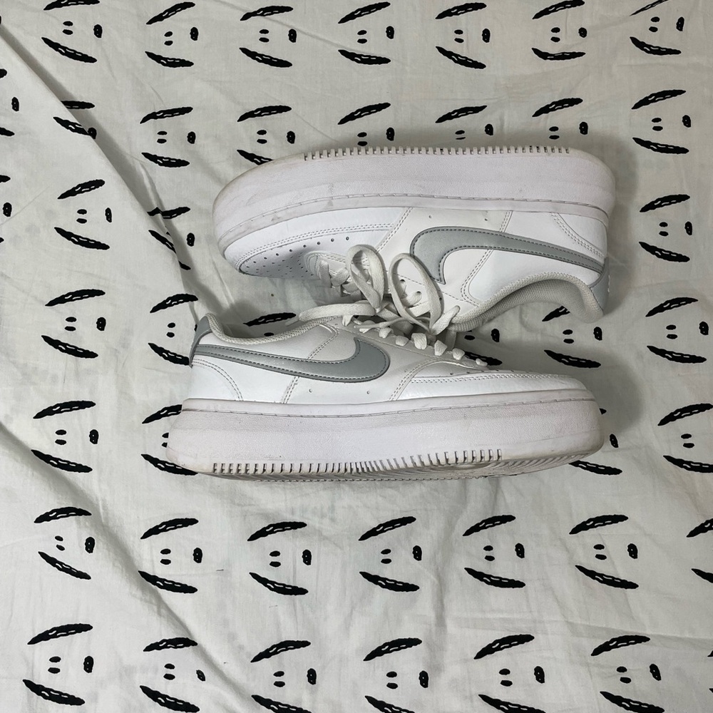 White and Gray Sneakers